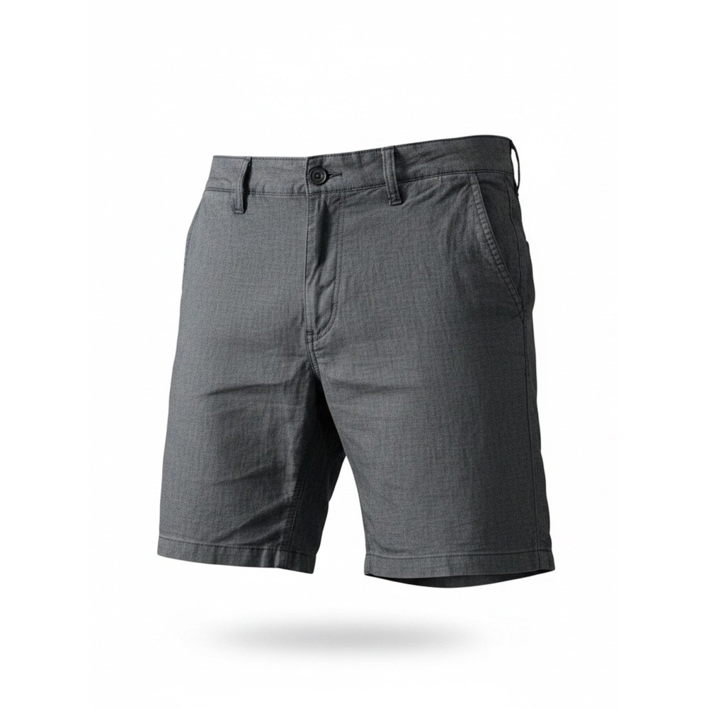 burnside Men's Gray Flat-Front Stretch Shorts waist 32